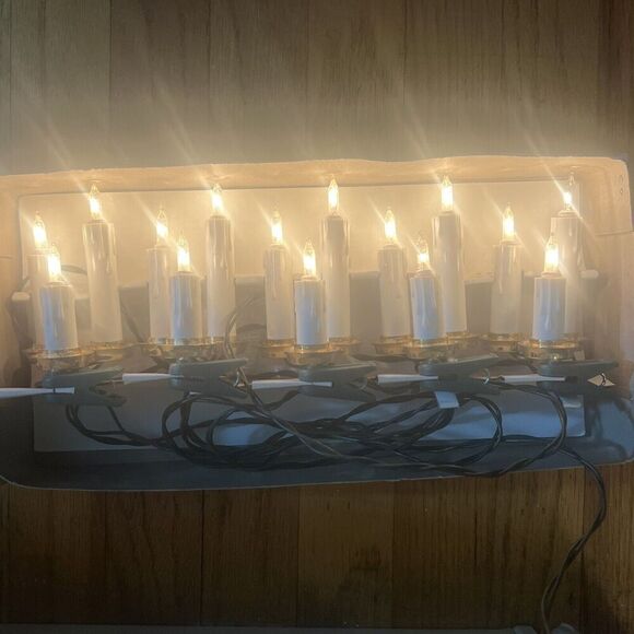 Vintage Holiday Time 15 Light Triple Cluster Candle Set. Clip On - Picture 6 of 7